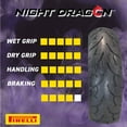thumbnail image 3 of Pirelli Night Dragon 130/70R18 M/C 63V TL Cruiser Motorcycle Front Tire - Superior Traction & Handling for High-Performance Cruisers w/ Keychain, 3 of 9