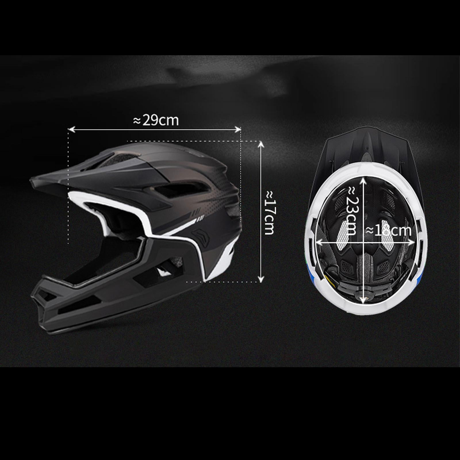 kesoto Bike Full Face Cycling Equipment Protective Gear Removable Washable Lining for Women Men Outdoor Riding Titanium Black