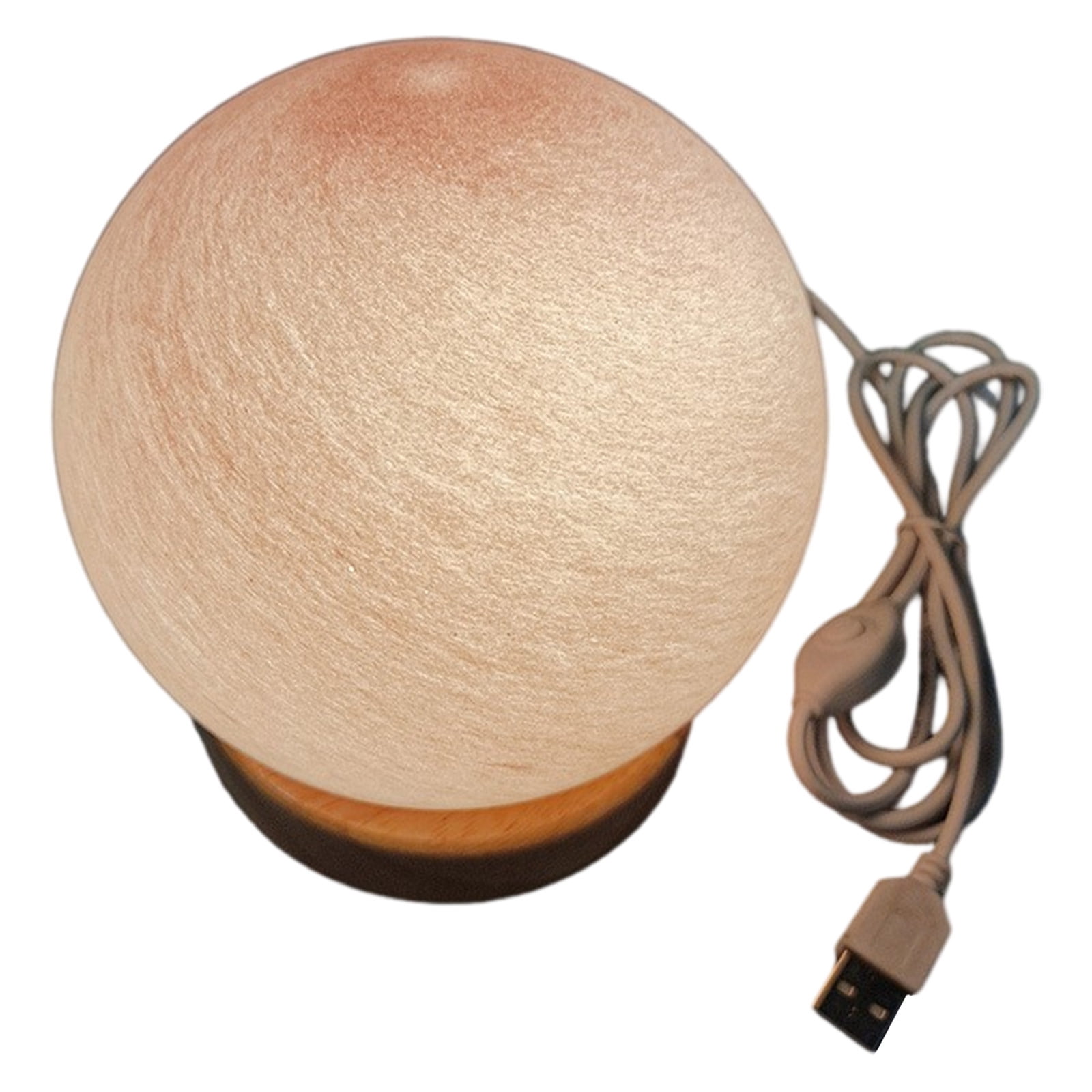 Gnmfd LED 3D Dimmable Planet Glass Ball Night Light USB Powered Mood Lamp for Bedroom, Bedside Table, Home Decoration, Romantic Night Light Gift, Lights for Room, Night Lights Plug Into Wall