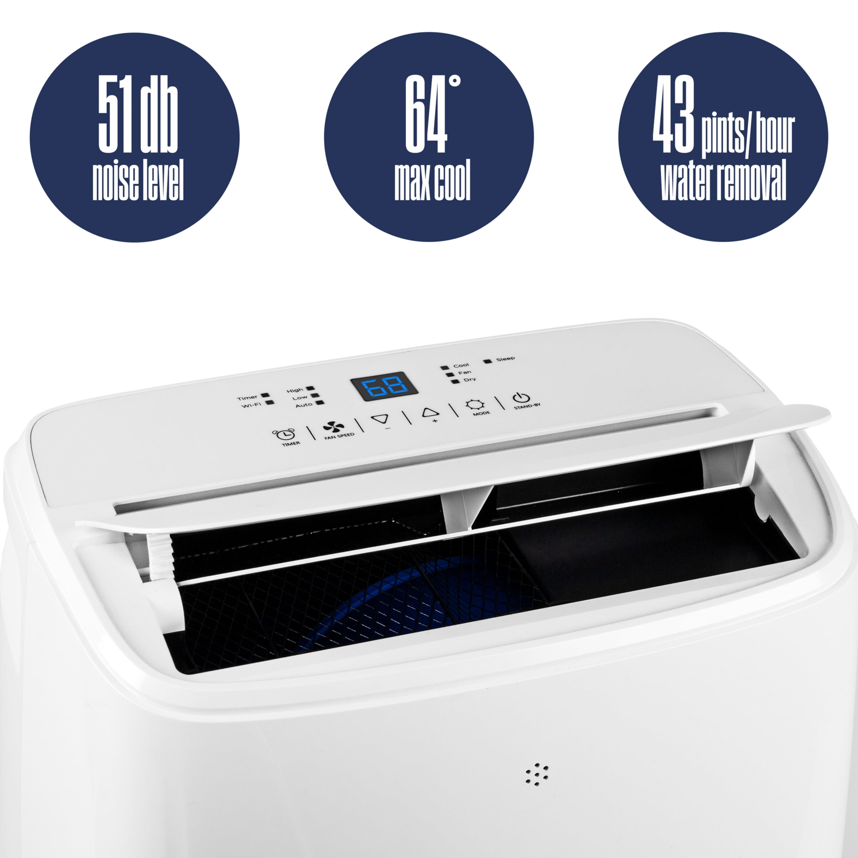 Westinghouse 8,000 BTU Portable Air Conditioner & Dehumidifier with Remote & Smart App, up to 350 Sq Ft
