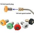 thumbnail image 2 of Pressure Washer Gutter Cleaner Attachment Angled Extension Wand for Gutter Cleaning 5 Nozzle Tips  1/4 Inch Quick Connect, 2 of 6