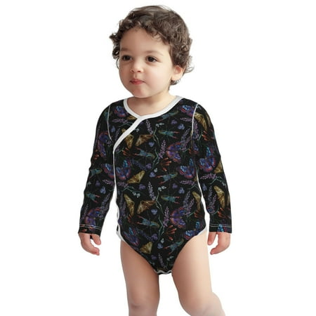 

Haiem Lavender Flowers Printed Unisex-Baby Long Sleeve Onesies Bodysuits Unisex Babies Snap-Up Rompers-18 Months