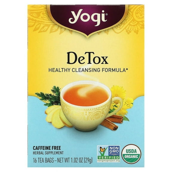 Yogi Tea, Detox, Caffeine Free, 16 Tea Bags, 1.02 oz Pack of 2