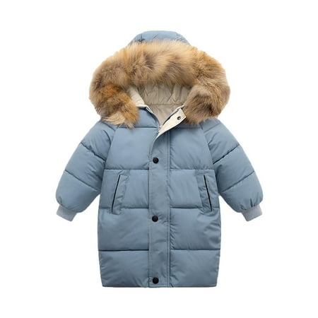 

Winter Savings Clearance! Dezsed Winter Girls Jacket Thicken Warm Kids Down Coat Hooded Long Boys Girls Cotton Down Jackets Kids Teenage Children Outerwear With Zipper 1-10Years