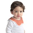 thumbnail image 2 of Bingfone Orange Gingham Soft Bibs For Baby Boy Girl 360 Rotate Petal Absorbent Bibs Washable For Drooling Teething, 2 of 9