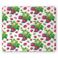 thumbnail image 1 of Fruit Mouse Pad, Spring Botanical Art Raspberries with Green Leaves, Rectangle Non-Slip Rubber Mousepad, Green Magenta, by Ambesonne, 1 of 2