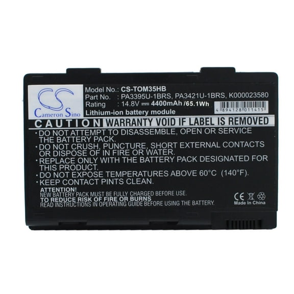 Battery for Toshiba Satellite M30X M35X M40X P-M760 PA3395U-1BRS PA3421U-1BRS