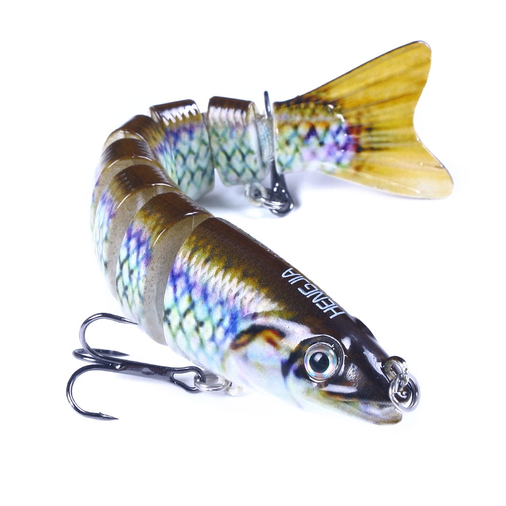 HENGJIA Fishing Lures for Freshwater and Saltwater, Lifelike Swimbait for Bass Trout Crappie, Slow Sinking Bass Fishing Lure