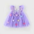 thumbnail image 4 of Jamsmile Toddler Girls Dress Summer Fly Sleeve Embroidery Flowers Holiday Mesh Tulle Dresses Girls Wedding Party Dresses, 4 of 4