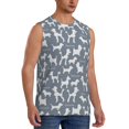 thumbnail image 2 of Uemuo Poodle Dog Pattern Men's Sleeveless T-Shirt,Muscle Athletic Tank Top, Moisture-wicking Quick-dry Breathable Classic Tee Top for Gym Run Outdoor Sports-3X-Large, 2 of 8