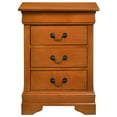 thumbnail image 3 of Glory Furniture Louis Phillipe 3 Drawer Nightstand in Oak, 3 of 5