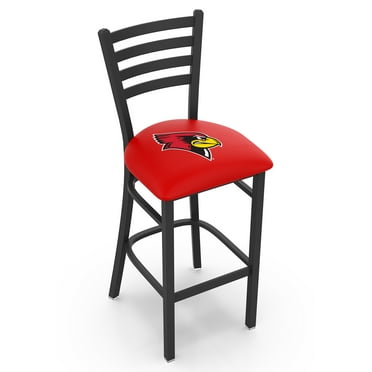 L004 Illinois State 30" Stationary Bar Stool with Black Wrinkle Finish