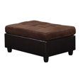 thumbnail image 1 of Coaster Pouf en Similicuir en Chocolat, 1 of 3
