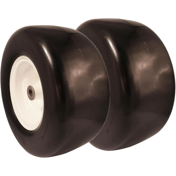 13x5.00-6 Flat Free Tire and Wheel for Zero Turn Lawn Mower, 3/4 5/8 & 1/2 inch Bearings, 3.25” - 6” Center Hub Universal Fit Flat Free Tire and Wheel Assembly for Zero Turn Lawn Mower,