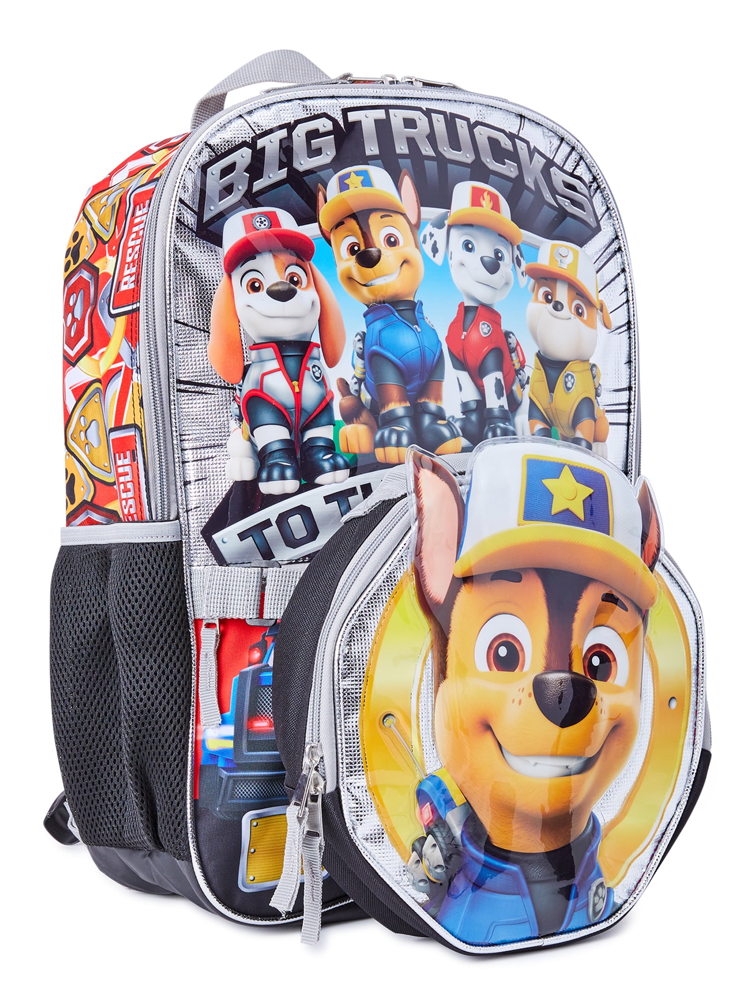 Paw Patrol Rescue Boys 17" Laptop Backpack 2-Piece Set with Lunch Bag, Multi-Color