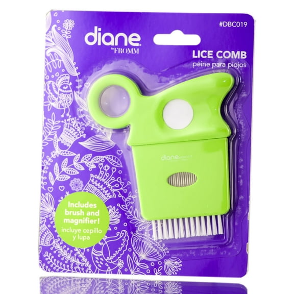 Green , Diane Lice Comb , Hair Scalp - Pack of 3 w/ SLEEKSHOP Teasing Comb