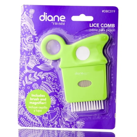 Green , Diane Lice Comb , Hair Scalp - Pack of 2 w/ SLEEKSHOP Teasing Comb