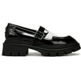 thumbnail image 2 of Circus NY by Sam Edelman Women's Payson Lug Sole Mary Jane Loafer Black/Bright White 6.5M, 2 of 5