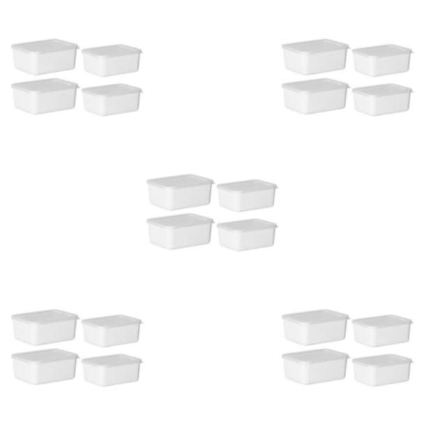 Inteprter Prácticos contenedores apilables para una fácil organización - Maximice el ahorro de espacio No tóxico PP Blanco 4 piezas Type2 NO2