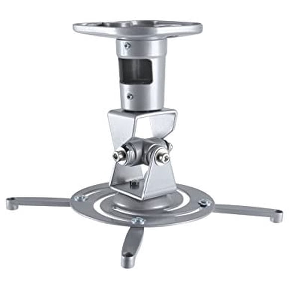 AMER Projector Mount - Universal Ceiling Bracket LCD DLP Tilt 360° Swivel 30lbs (Silver)
