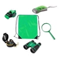 thumbnail image 4 of Kit de aventura para Senderismo Hugo explorador libre con Lupa Telescopio silbato Brújula verde, 4 of 10