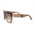 thumbnail image 3 of 90s Designer Oversize Cat Eye Fashion Chic Sunglasses All Brown, 3 of 4