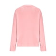 thumbnail image 4 of Womens Pajamas Fleece Pajamas Tops Long Sleeve Thermal Pullover Winter Warm Crewneck Shirts Soft Fuzzy Loungewear, 4 of 6