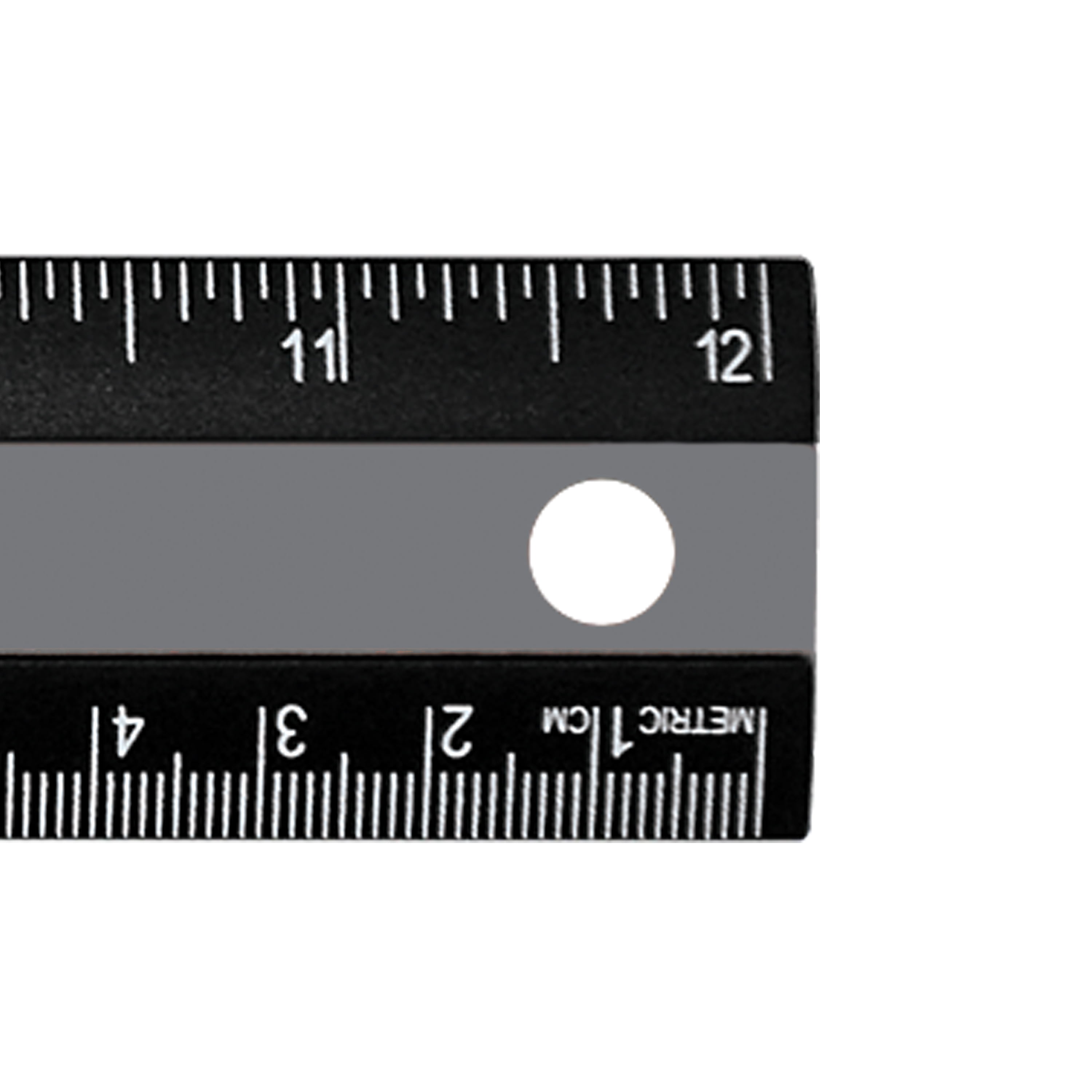 Westcott 12" Kleen Earth Black, Recycled Ruler, Plastic, 1 Each, No Bulk, High School.