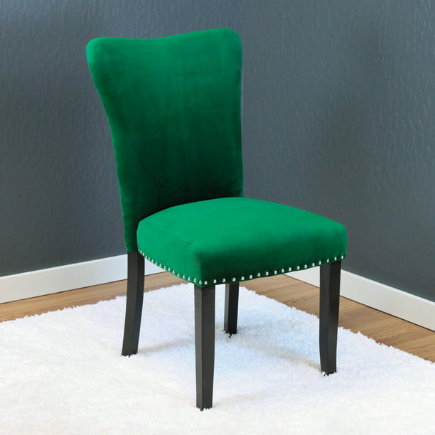 Aalten Emerald Green Velvet Dining Chairs (Set of 2