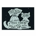 thumbnail image 1 of Dog Cutting Board, Friends are Like Stars Words with Silhouette of Pets on a Space Themed Backdrop, Decorative Tempered Glass Cutting and Serving Board, Small Size, Indigo and White, by Ambesonne, 1 of 1