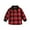 Red, variant on Otqutp Clearance Windproof Jackets Toddler Boys Girls Long Sleeve Plaid Prints Coat Button Jacket Kids Jacket Tops for Party Birthday School(Red,18-24 Months)
