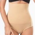 thumbnail image 2 of BiZtdJrK Plus Size Shaping Underwear for Women Snap Crotch High Waist Tummy Control Shapewear Shorts Seamless Body Shaper Shorts Birthday Gift Khaki XXXXL, 2 of 6