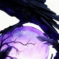 thumbnail image 5 of Gothic Style Mysterious Crow LED Light Sculpture - Luminous Shatterproof Sphere Illuminated Decor, Warm Glow with Timer Function for Gothic Home, Halloween & Themed Parties, A, 5 of 6