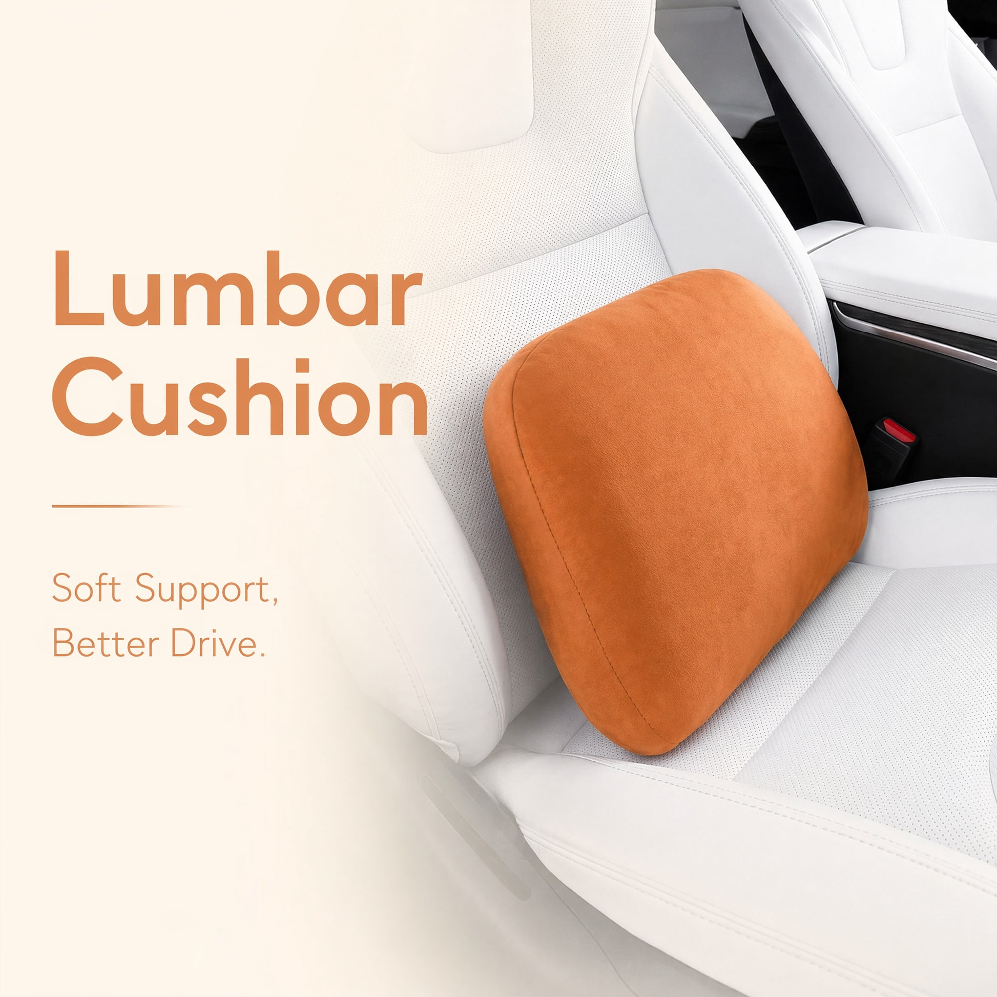 Unique Bargains U-shaped Lumbar Support Pillow for Back Support Coral Orange 15.7" x 10.6"