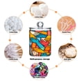 thumbnail image 4 of 2 Pack Qtip Holder Dispenser Various Colorful Hand Clear Plastic Storage Apothecary Jars for Cotton Swabs Balls Pads Floss, 4 of 7