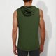 thumbnail image 5 of Blusa sin mangas con capucha para hombre, color liso, informal, deportiva, sin mangas, con capucha, de poliéster, 5 of 5