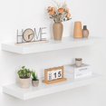 thumbnail image 1 of Floating Shelves  Deep Floating Shelf Wall Mounted  Wall Shelves  Rustic Deep Bookshelf  Extra Deeper &amp; Thicker Display Shelves for Bedroom  Living Room    Set of, 1 of 6