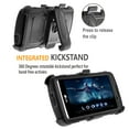 thumbnail image 4 of LG Sunset Case, LG Leon Case, LG Risio Case, [SUPER GUARD] Dual Layer Protection With [Built-in Screen Protector] Holster Locking Belt Clip+Circle(TM) Stylus Touch Screen Pen (Black), 4 of 7