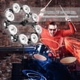thumbnail image 1 of Platillos de tambor Hi Hat pandereta campanas de acero con jingles de fila instrumento portátil Likrtyny Para estrenar, 1 of 8