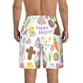 thumbnail image 3 of Kdxio Happy Easter1 Pattern Mens Casual Shorts - Drawstring Summer Beach Sports Shorts for Men, 3 of 9