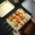 thumbnail image 2 of yingyy Stainless Steel Sheet Baking Tray Bakeware Pan Serving Plate Cake Pastry Non-Stick Storage Restaurant Hotel Metal 31*24cm, 2 of 6