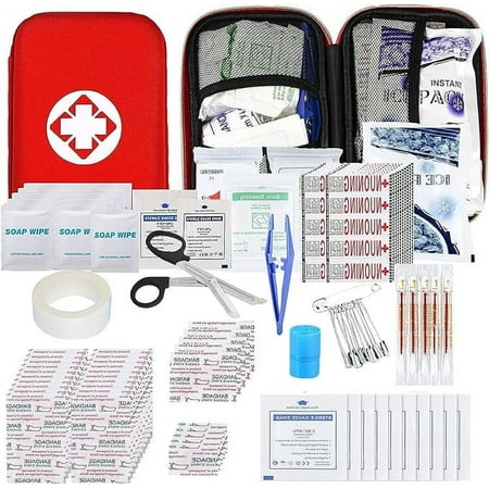 275Pcs Travel First Aid Kits Emergency Preparedness Items Urgent Accident Essentials Kit Survival Gear Equipment for Sports Home Boat Red YIDERBO