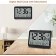 thumbnail image 7 of Atomic Digital Wall Clock Battery Operated, Self-Setting, Large Display with Temperature, Date, Day of The Week, Silent Wall Mount Digital Clock, 4 Time Zones, DST, 7 of 7