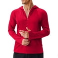thumbnail image 2 of Chemise de Protection Solaire à Manches Longues pour Hommes Séchage Rapide Légère Upf 50+ Chemises Extérieures Hauts T-Shirts pour Randonnée Pêche Plage Vacances Golf Mode Décontractée / IhhxPro, Rouge 2TG, 2 of 9