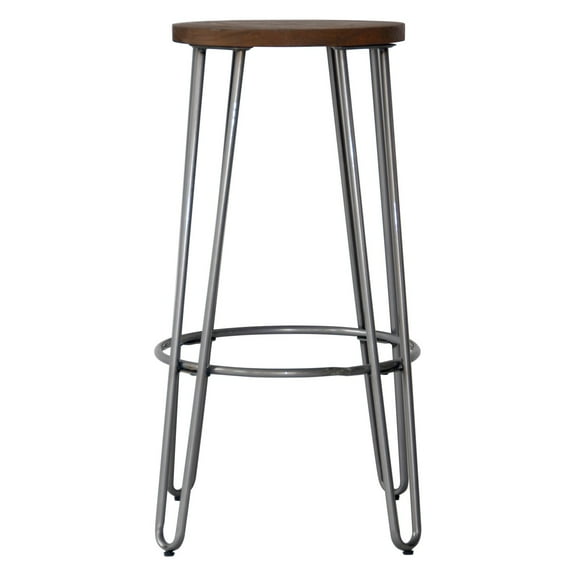 Quinn Counter Stool in Natural Metal Finish