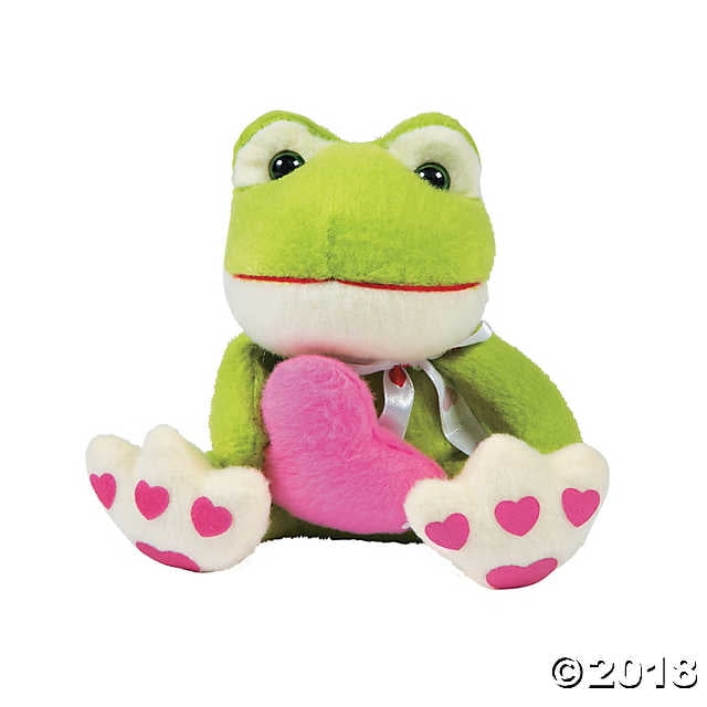 valentines frog plush