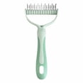 thumbnail image 2 of Pet Detangling Comb, Stainless Steel Dematting Dog Brush with Ergonomic Handle for Mats, Tangles, and Loose Fur, 2 of 7