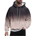 thumbnail image 3 of Momasggi Mens Big and Tall Hoodies Drawstring Long Sleeve Hooded Sweatshirts Fashion Gradient Print Hoodie Loose Fit Fall Winter Casual Pullover Sweatshirts with Pockets Rose Gold M, 3 of 7
