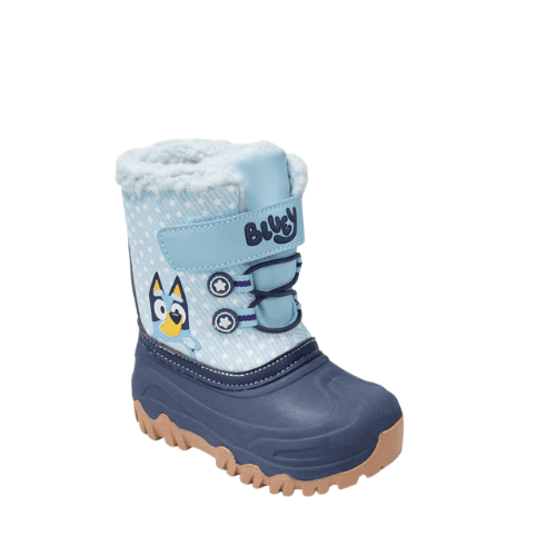 BLUEY Toddler Winter Snow Boots Blue Character Insulated Size 10