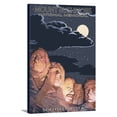 thumbnail image 1 of Mount Rushmore National Memorial, South Dakota - Night Scene - Lantern Press Poster (12x18 Gallery Wrapped Stretched Canvas), 1 of 1